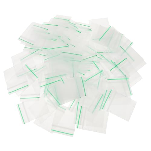 Yardwe 100 Stück Mini Aufbewahrungstaschen Transparent Wiederverwendbar für Puppenhaus Zubehör und Schmuck Kompakte und Praktische Lösung für Kleine Gegenstände von Yardwe
