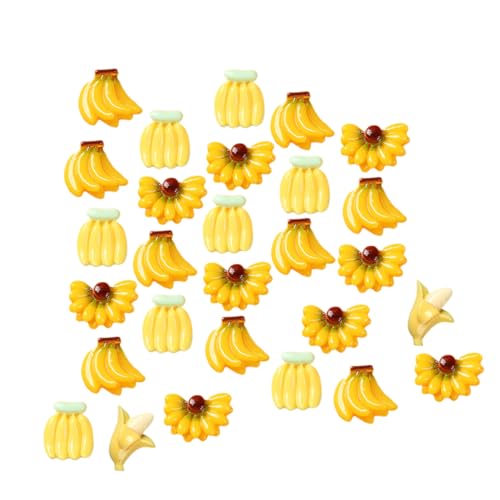 Yardwe 100 Stück Mini -bananensimulation Lebensartige Banane Winzig Miniatur-künstliche Bananen Mini-Obst Simulation Bananen Künstliches Bananendekor Simulierte Banane Gelb Harz von Yardwe