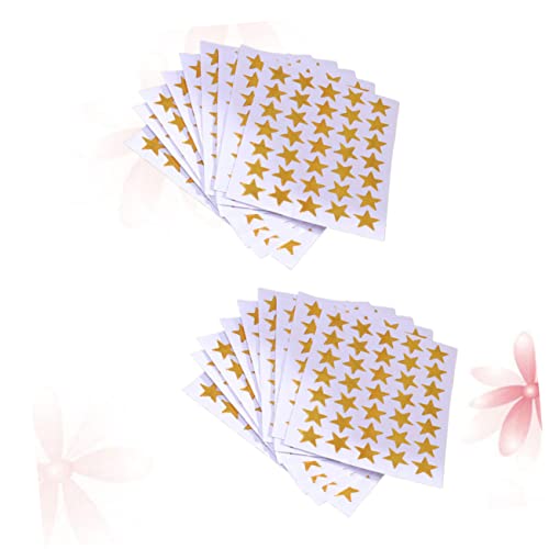 Yardwe 100 Stück Pentagramm-Aufkleber Haftpapier Belohnungsaufkleber Kindergartenzubehör Golden von Yardwe