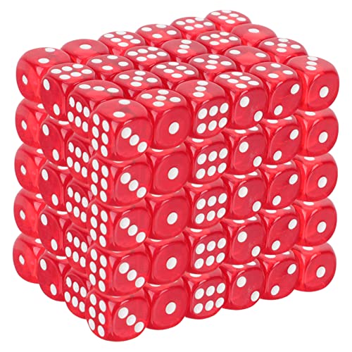 Yardwe 100 Stück Rote Würfel groß polyedrische Massenwürfel lustig Würfelbecher riesige Würfel Familie Spielzubehör Partyzubehör Würfel Partyspielwürfel Unterhaltungswürfel Acryl von Yardwe