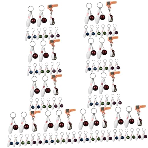 Yardwe 100 Stück Teiliges Bowling Schlüsselanhänger Sport Anhänger Bunte Mini Bowling Pins Leichte Schlüsselringe für Taschen Geschenkideen für Männer und Zufällige Farbe Yardwe 100 Stück Teiliges Bowling Schlüsselanhänger Sport Anhänger Bunte Mini Bowling Pins Leichte Schlüsselringe für Taschen Geschenkideen für Männer und Zufällige Farbe von Yardwe
