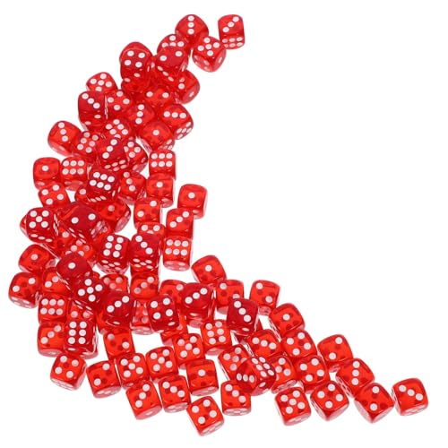 Yardwe 100 Stück Würfeln Würfel Requisitenwürfel Partyspielwürfel Würfel für Spiel mehrseitige Würfel Spielzeugwürfel Würfelspielspielzeug Spielrequisiten Würfel-Layouts Acryl rot Yardwe 100 Stück Würfeln Würfel Requisitenwürfel Partyspielwürfel Würfel für Spiel mehrseitige Würfel Spielzeugwürfel Würfelspielspielzeug Spielrequisiten Würfel-Layouts Acryl rot von Yardwe