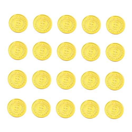Yardwe 100 Stück simulierte Goldmünzen Schatz Mini klein für Geld Piraten-Goldmünzen- mit Goldmünzen Golden Yardwe 100 Stück simulierte Goldmünzen Schatz Mini klein für Geld Piraten-Goldmünzen- mit Goldmünzen Golden von Yardwe