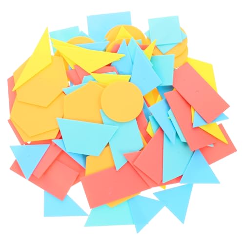 Yardwe 100 Stück Geometrische Formen Lernset für Kinder Interaktives Spielzeug zur Formenerkennung und Mathematik – 100 Teile aus Kunststoff für Kindergarten und Vorschule Yardwe 100 Stück Geometrische Formen Lernset für Kinder Interaktives Spielzeug zur Formenerkennung und Mathematik – 100 Teile aus Kunststoff für Kindergarten und Vorschule von Yardwe