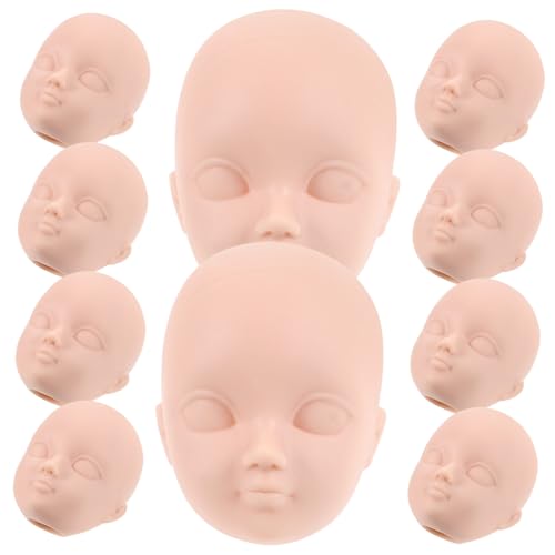Yardwe 10Stücke DIY Puppenköpfe Für Bastel Und Makeup Projekte Handgefertigte Puppenköpfe Als Puppenzubehör Für Kreative Gestaltung Und Reparatur Von Puppen von Yardwe