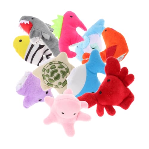 Yardwe 10Stücke Fingerpuppen aus Weichem Cartoon Fingerspielzeug für Fördert Geschichtenerzählen und Interaktion Vielfältige Designs und Farben von Yardwe