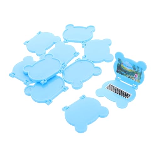 Yardwe 10Stücke Miniatur Puppenhaus Laptop Faltbare Mini Computer für Puppenhaus und Rollenspiele Interaktive Dekorationen für Fantasievolles von Yardwe