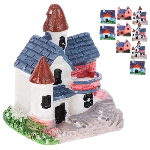 Yardwe 10Stücke Ornament Miniaturhaus Aus Kreative Figuren Dekoration Für Mikrolandschaft Aquarium Und Puppenhaus DIY Vielseitiges Kunsthandwerk von Yardwe