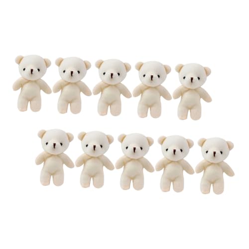 Yardwe 10Stücke Plüschspielzeug Süße Kleine Bärenfiguren Als Schlüsselanhänger Und Anhänger Für Taschen Und Kinderpartys von Yardwe