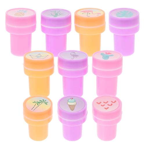 Yardwe 10Stücke Selbstfärbende Sommer Stempel Für Flamingo Design Belohnungen Für Klassenzimmer Und Handwerk Motivationsgeschenk Für Jungen von Yardwe