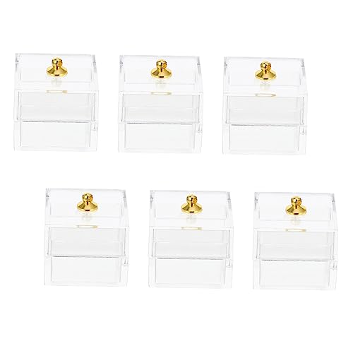 Yardwe 10Stücke Süßwaren Display Box Transparente Plastik Aufbewahrungsbox Für Miniaturen Schmuck Und DIY Bastelarbeiten Exquisites Design Für Dollhouse Dekoration von Yardwe