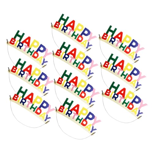 Yardwe 10Stücke Teiliges Bunter Geburtstags Haarbänder mit Happy Birthday Accessoire für Geburtstagsfeiern und Fotorequisiten Langlebig und Bequem Yardwe 10Stücke Teiliges Bunter Geburtstags Haarbänder mit Happy Birthday Accessoire für Geburtstagsfeiern und Fotorequisiten Langlebig und Bequem von Yardwe