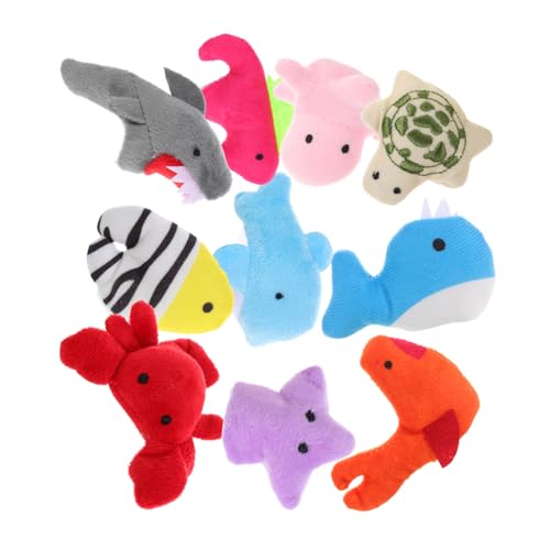 Yardwe 10Stücke Teiliges Fingerpuppen Aus Niedliche Meerestier Designs Für Interaktive Geschichtenerzählungen Weiches Und Bequemes Material Für Fördert Kommunikation Und Bindung von Yardwe
