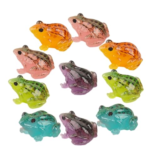 Yardwe 10Stücke Teiliges Froschfiguren Aus Harz Dekorationen Für Puppenhäuser Miniaturlandschaften Und Blumentöpfe Vielseitig Einsetzbar Und Langlebig von Yardwe