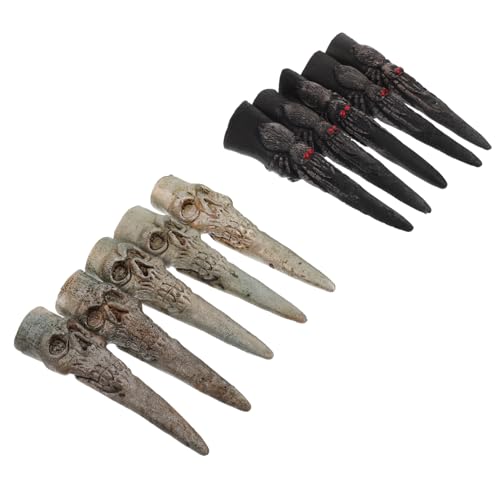 Yardwe 10Stücke Teiliges Halloween Hexen Fingernägel Gruselige Zombie Fake Finger Für Cosplay Halloween Dekoration Requisiten Für Schaurige Partys von Yardwe