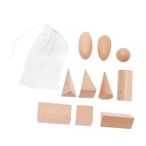 Yardwe 11Stücke Geometrisches Vorschulspielzeug Aus Holz Teiliges Montessori Set Mit Geometrischen Formen Für Kreativität Und Lernspielen Der Vorschule von Yardwe