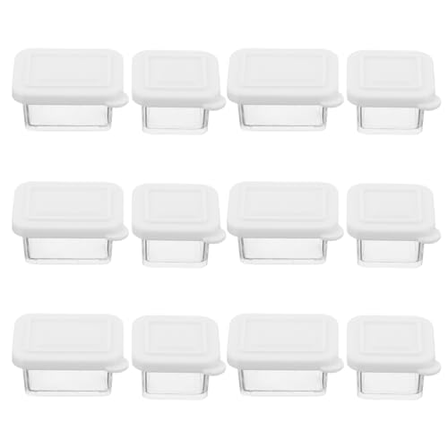 Yardwe 12 Sets Puppenhaus Lunchbox Puppenhaus Miniaturzubehör Puppenhaus Aufbewahrungsbehälter Miniatur Küchenmodell Puppenhaus Küchenzubehör Miniatur Ornament Kunststoff Weiß von Yardwe