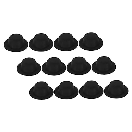 Yardwe 12 Stck Teiliges Mini aus Stabilem Material Kleine Bastelhüte für DIY Puppenhaus Deko Schneemann und Clown Hut Schwarz Vielseitig Einsetzbar für Kreative Bastelprojekte von Yardwe