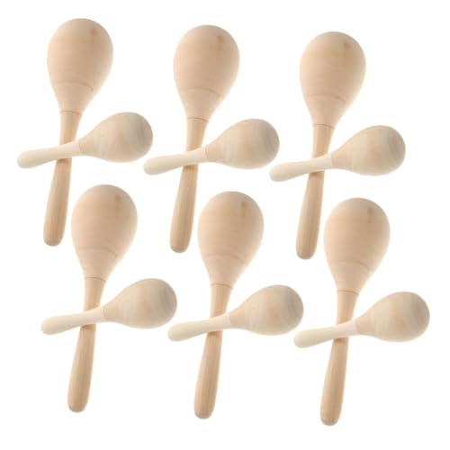 Yardwe 12 Stück DIY Holz Maracas zum Bemalen Leere Rasseln für Kreatives Lernspielzeug Musikalität und Hand Augen Koordination für Bastelprojekte und Schulaktivitäten Yardwe 12 Stück DIY Holz Maracas zum Bemalen Leere Rasseln für Kreatives Lernspielzeug Musikalität und Hand Augen Koordination für Bastelprojekte und Schulaktivitäten von Yardwe