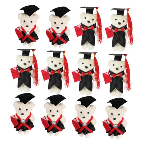 Yardwe 12 Stück Dr Bär Puppe Abschlussklasse Von 2024 Bär Stofftier Grad Bär Plüsch Multipack Süß Weich Für Kleine Bärenpuppe DIY Stoffbären Bär Geschenkpuppe Mini Stoffbären von Yardwe