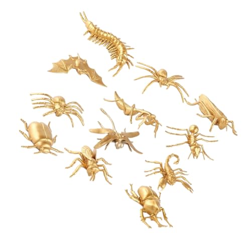 Yardwe 12 Stücke Realistische Insekten Modelle Spielzeug für Kinder Pädagogisches Insektenfiguren Satz Lernspielzeug für Halloween Dekoration und Unterricht von Yardwe