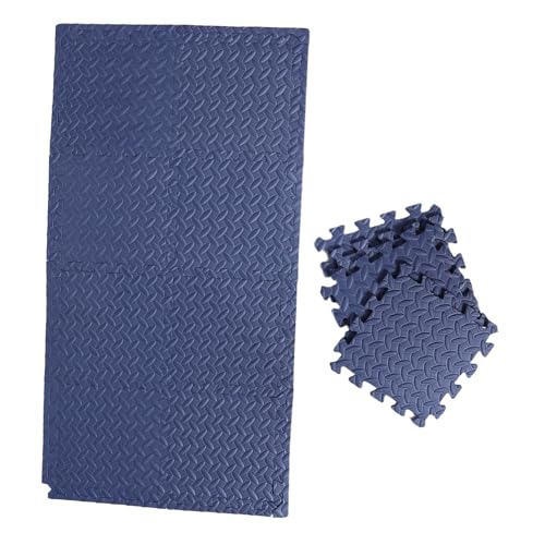 Yardwe 12 Stück Interlocking Foam Tiles Spielmatte mit Anti-rutsch Blattmuster Dicke Krabbelmatte Umweltfreundliche Schaumstoff Puzzlematte für Spielzimmer und Kinderzimmer von Yardwe