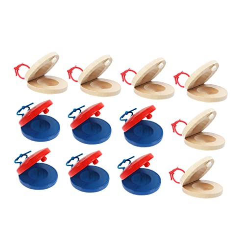 Yardwe 12 Stück Kastagnetten Aus Holz Kindermusikinstrument Kinderinstrument Musikinstrumente Spielzeuginstrumente Für Instrument Für Musikalisches Hölzern von Yardwe