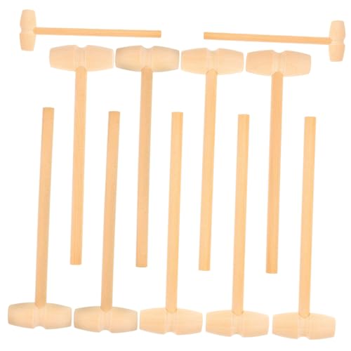 Yardwe 12 Stück Kleine Hammerspielzeug Spielzeughammer Minihämmer zum Basteln Minihammer MALTETS für Kleinkind hämmert hämmerndes Hölzern Schokolade von Yardwe