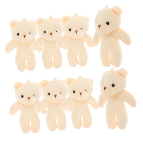 Yardwe 12 Stück Mini-Bärpuppe Dekoration brauner Minibär Kleiner Bär aus Plüsch Party kuschelbären süße schlüsselanhänger dekorative Bärenfiguren entzückende kleine Bären PP Baumwolle von Yardwe