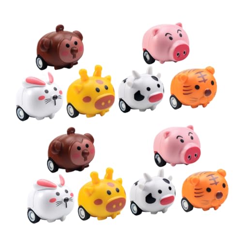 Yardwe 12 Stück Mini Rückziehautos für Tier Spielzeugautos Party Reibungsgestütztes Design Fördert Interaktives und Motorische Fähigkeiten Yardwe 12 Stück Mini Rückziehautos für Tier Spielzeugautos Party Reibungsgestütztes Design Fördert Interaktives und Motorische Fähigkeiten von Yardwe