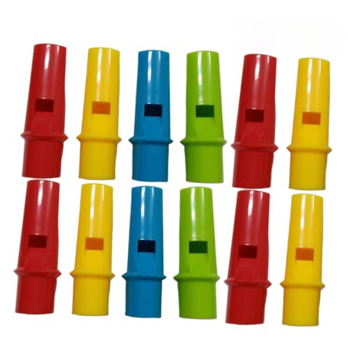Yardwe 12 Stück Panflöte Musikspielzeug Flöten Flötenspielzeug Partypfeifen Spielzeugpfeifen Kinderflöte Pfeifen Kindermusikinstrument DIY Flötenspielzeug Kleine von Yardwe