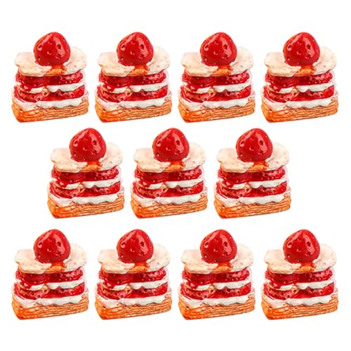 Yardwe 12 Stück Simulierter Erdbeercreme -Kuchen Dessertringe Spielzeuge Miniaturfutterspielzeug Miniatur-Fake-Food Kleines Kuchenmodell Miniatur-Kuchen-Dessert Mini-Dessert Harz Rot Yardwe 12 Stück Simulierter Erdbeercreme -Kuchen Dessertringe Spielzeuge Miniaturfutterspielzeug Miniatur-Fake-Food Kleines Kuchenmodell Miniatur-Kuchen-Dessert Mini-Dessert Harz Rot von Yardwe