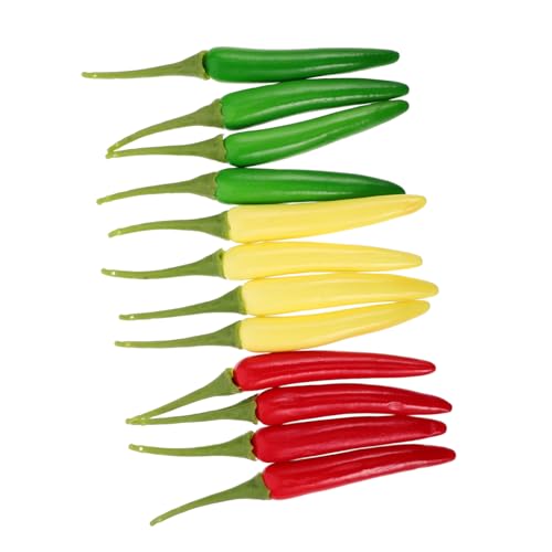 Yardwe 12 Stück Simuliertes Paprika Modell Künstliche Paprika Künstliches Gemüse Lebensechtes Künstliches Gemüse Simuliertes Gemüse Paprika Ornament Künstliches Gemüse Kunststoff von Yardwe