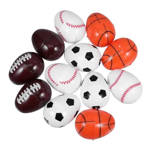 Yardwe 12 Stück Sport Themen Ostereier Füllbare Plastikeier für Ostern Basketball Design Interaktive Spielzeuge für Partys und Ostereiersuche Yardwe 12 Stück Sport Themen Ostereier Füllbare Plastikeier für Ostern Basketball Design Interaktive Spielzeuge für Partys und Ostereiersuche von Yardwe