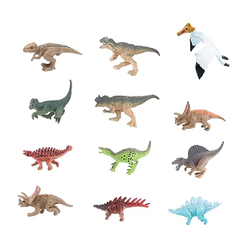 Yardwe 12 Stück Teiliges Dinosaurier Modellset Realistische Dinosaurierfiguren für Pädagogisches und Sammelobjekt für Dekoration und Lernspiel von Yardwe