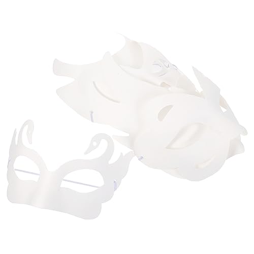 Yardwe 12 Stück Teiliges Handgemachtes Weißes Papiermasken zum Bemalen Diy Blanko Masken für Karneval Halloween Cosplay und Faschingsparty Vielseitig für Erwachsene und Geeignet von Yardwe