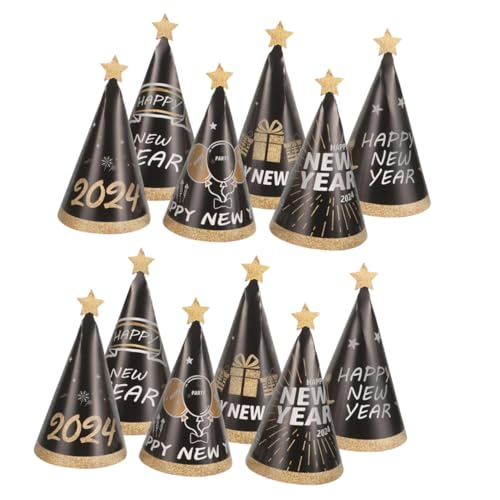 Yardwe 12 Stück Teiliges Neujahrsparty Papierhüte Neues Jahr Dekohüte für Feiern Fotorequisiten und Familienfeiern Yardwe 12 Stück Teiliges Neujahrsparty Papierhüte Neues Jahr Dekohüte für Feiern Fotorequisiten und Familienfeiern von Yardwe
