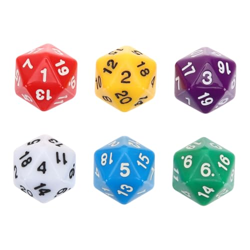 Yardwe 12 Stück Teiliges Seitiges Acrylwürfel Robust für Brettspiele und Bildungsspielzeug Verschleißfest Angenehme Haptik für Klassenzimmer und Mehrzweckspiele von Yardwe