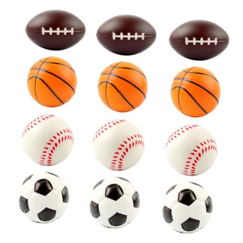 Yardwe 12 Stück Teiliges Stressbälle Design Langlebige Squeeze Toys für Erwachsene Effektive Stressreduktion Lustiges als Büro und Sportfan Yardwe 12 Stück Teiliges Stressbälle Design Langlebige Squeeze Toys für Erwachsene Effektive Stressreduktion Lustiges als Büro und Sportfan von Yardwe