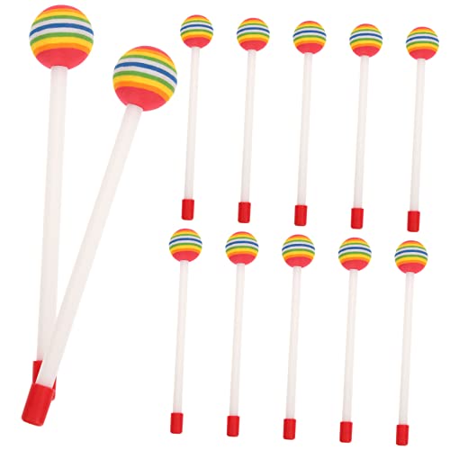 Yardwe 12 Stücke Regenbogen Trommelstöcke für Kinder Kreative Lollipop Mallets Hand Percussion Spielzeug für Bühnenauftritte und Musikinstrumente Yardwe 12 Stücke Regenbogen Trommelstöcke für Kinder Kreative Lollipop Mallets Hand Percussion Spielzeug für Bühnenauftritte und Musikinstrumente von Yardwe