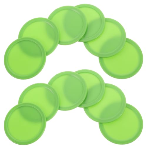 Yardwe Komplettes Airhockey-Tisch-zubehörset Mit 12 Gewichteten Pucks in Grün Aus Kunststoff Für Spiele Yardwe Komplettes Airhockey-Tisch-zubehörset Mit 12 Gewichteten Pucks in Grün Aus Kunststoff Für Spiele von Yardwe