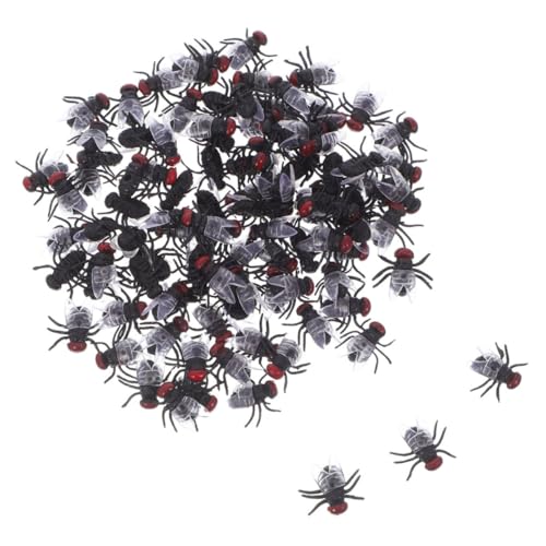 Yardwe 120 Stück Teiliges Realistisch Aussehender Kunststofffliegen Streichspielzeug für Halloween Karneval April Fools Day und Familienfeiern Wiederverwendbare Künstliche Insekten für von Yardwe