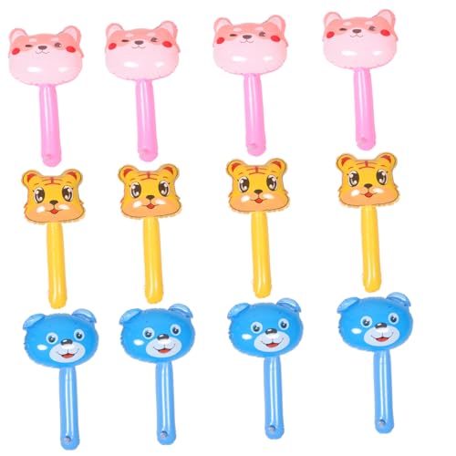 Yardwe 12Stücke Aufblasbare Tier Sticks Dschungeltiere Ballonspielzeug Aufblasbare Tiere Für Deko Für Partys Und Geburtstagsfeiern Spaß Mit Tiger Und Mehr von Yardwe