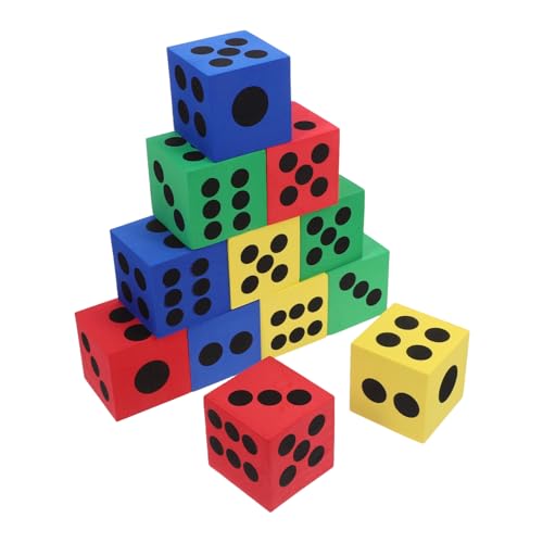 Yardwe 12Stücke Große Eva für Klassenzimmer und Partys Spielwürfel Sicher und Tragbar für Gruppenaktivitäten und Veranstaltungen für Lernspiele von Yardwe