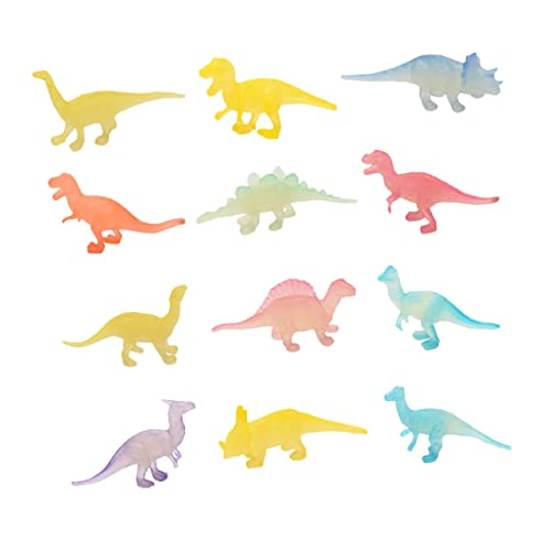 Yardwe 12Stücke Leuchtende Dinosaurier Spielzeuge Realistische Plastikdinosaurier Für Pädagogisches Rollenspielzeug Geburtstagsgeschenke Und Mitgebsel von Yardwe