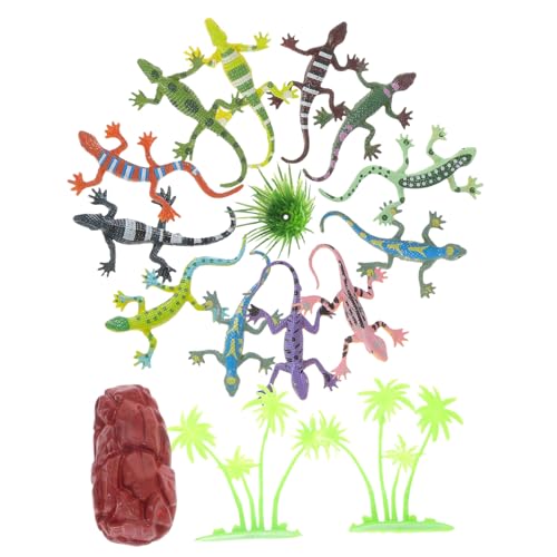 Yardwe 12Stücke Mini Eidechsenmodell Künstliches Reptil Für Pädagogisches Für Rollenspiele Und Kognitive Lernaktivitäten Lebendige Tierfiguren Für Garten Und Büro von Yardwe