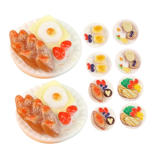 Yardwe 12Stücke Miniatur Lebensmittel Charms Anhänger für DIY Projekte Kreative Harzverzierungen für Handyhüllen Puppenhaus Zubehör und Mehr Niedliche Essbare Spielzeuge von Yardwe