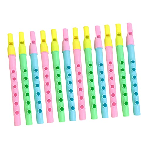 Yardwe 12Stücke Plastikflöten Für Ungiftige Blockflöte Für Anfänger Blasinstrument Von Musikspiel Und Koordination Farben Zufällig von Yardwe