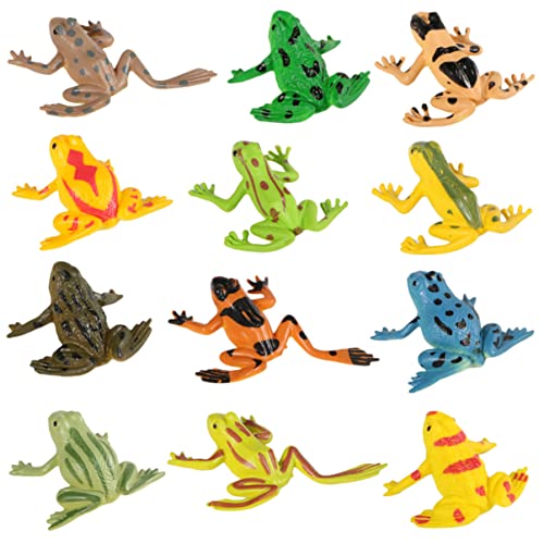 Yardwe 12stücke Imitation Frosch Modellspielzeug Stressabbau Spielzeug Für Junge Mädchen Entspannung Und Lernspielzeug Für Partys Und von Yardwe