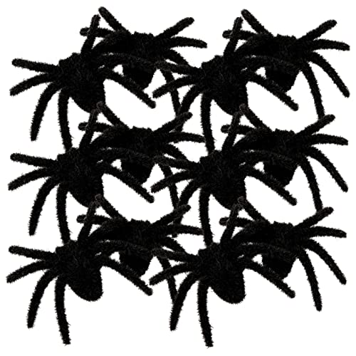 Yardwe 12Stücke Teiliges Halloween Dekorationsset Mit Realistischen Haarigen Spinnen Gruselige Dekoration Für Outdoor Partys Spukhäuser Und Halloween Feiern von Yardwe